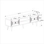 Hanah Home Soporte para TV Blanco y Plata